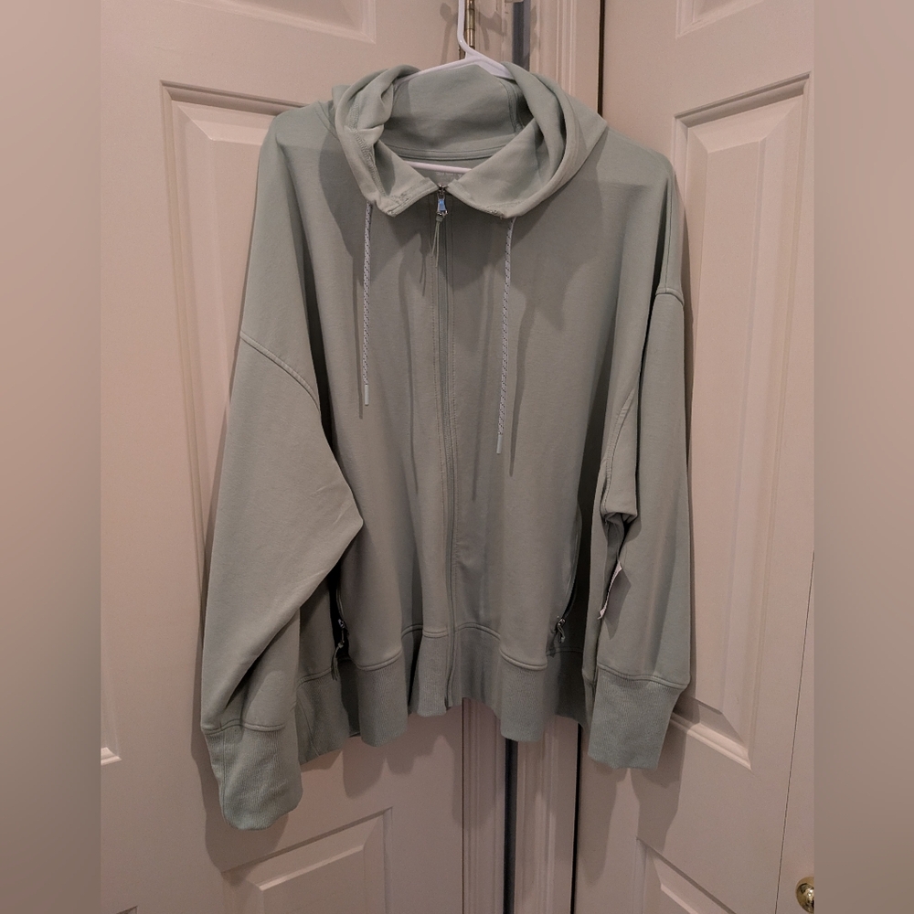 Old Navy Light Green Zip-Up Hoodie